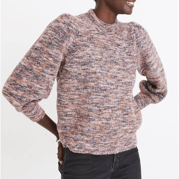 Madewell Space Dyed Eaton Puff Sleeve Sweater XS - Picture 1 of 7